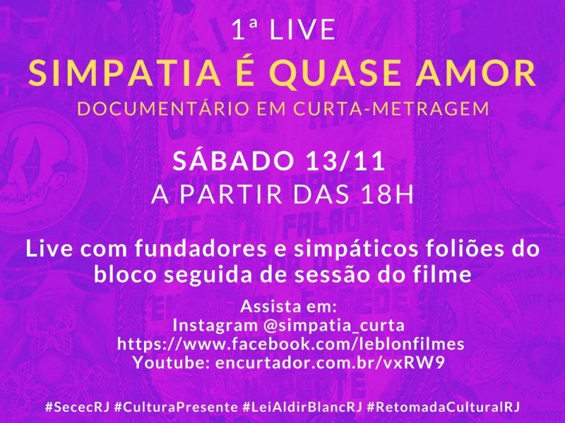SIMPATIA É QUASE AMOR