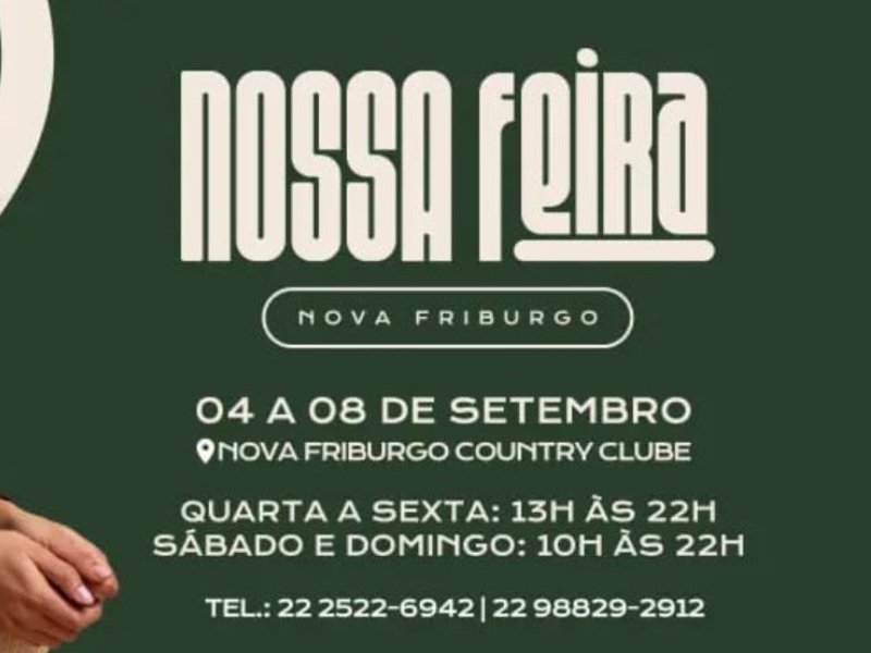 Estreia, nesta quarta-feira, a primeira edição da “Nossa Feira”, em Nova Friburgo